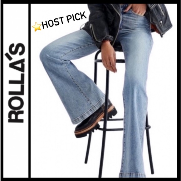 🎉SALE🎉NWT ⭐️HP Rolla’s High Rise Flare Jeans - Picture 3 of 11